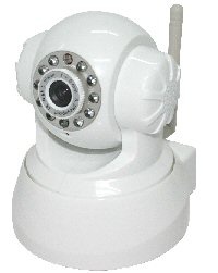 Pan and Tilt IP webcam for Websites in White Pan and Tilt IP webcam for Websites in White