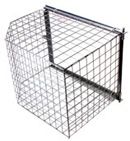 Large hinged galvanised steel protective camera cage