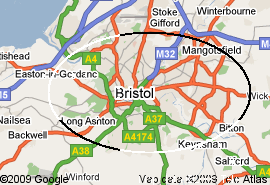 Bristol Cakes Delivery Area